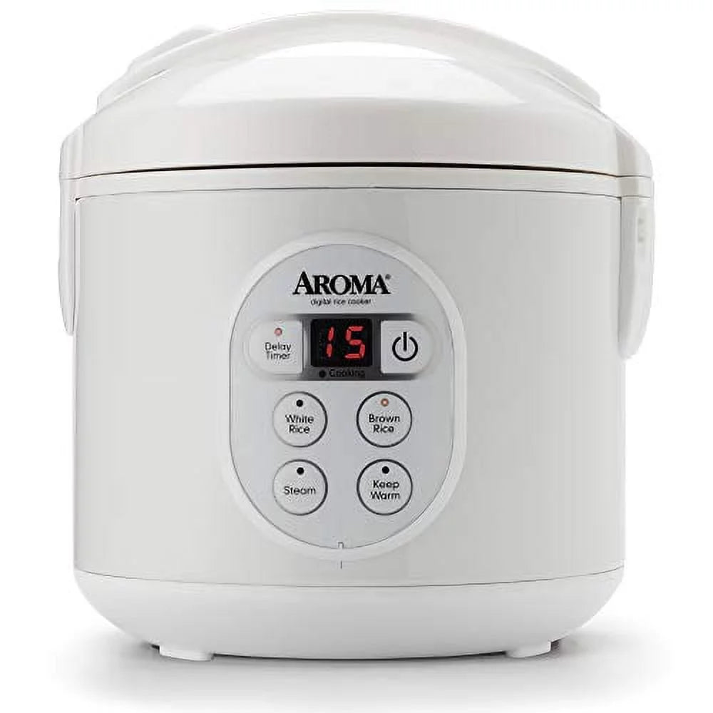 8-Cup Cooked 4-Cup UNCOOKED Digital Rice Cooker J59308