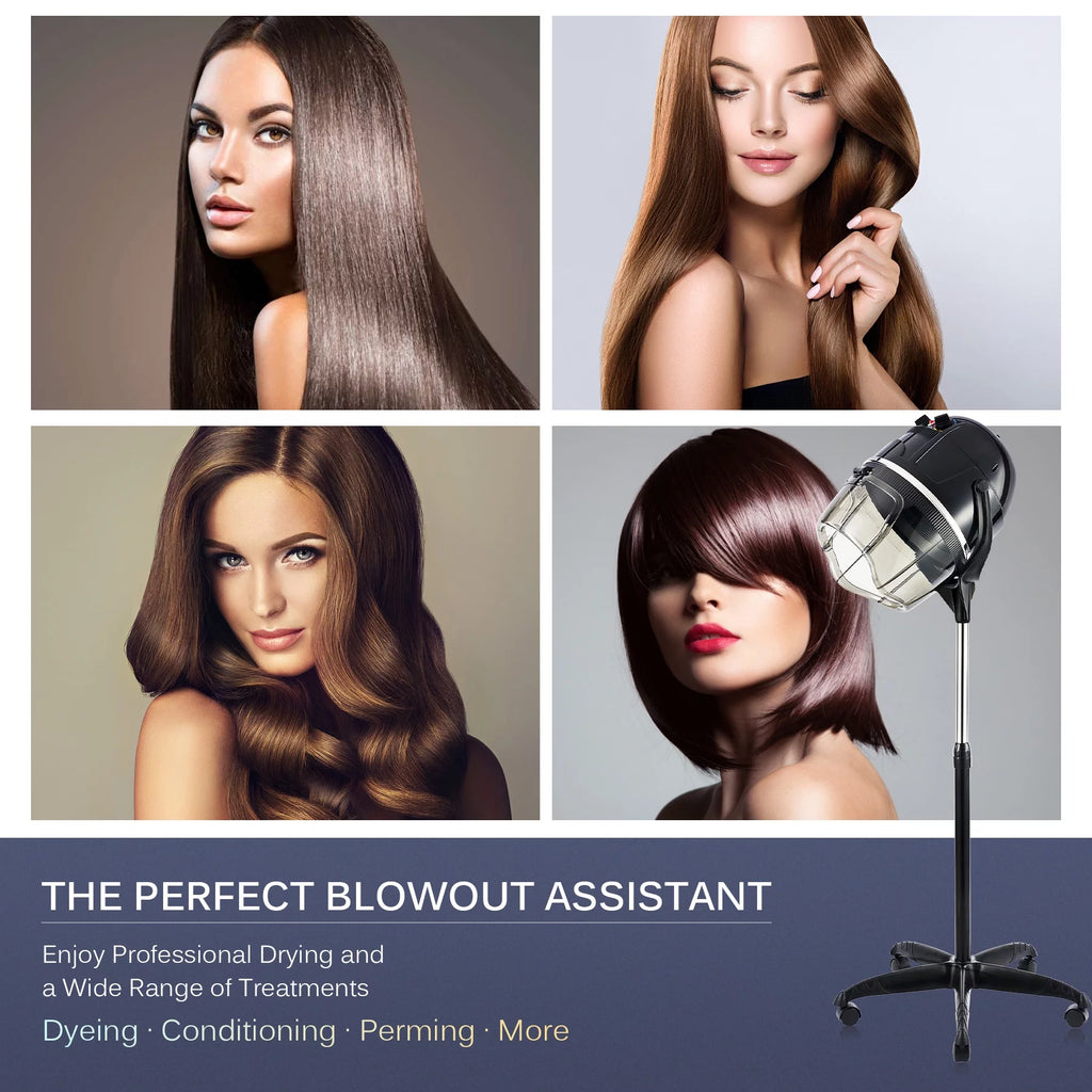 Black 1300 Watts Hood Hair Dryer W973