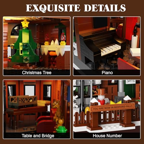 House Building Set with LED Light, 1549PCS Building Blocks Toy Y170