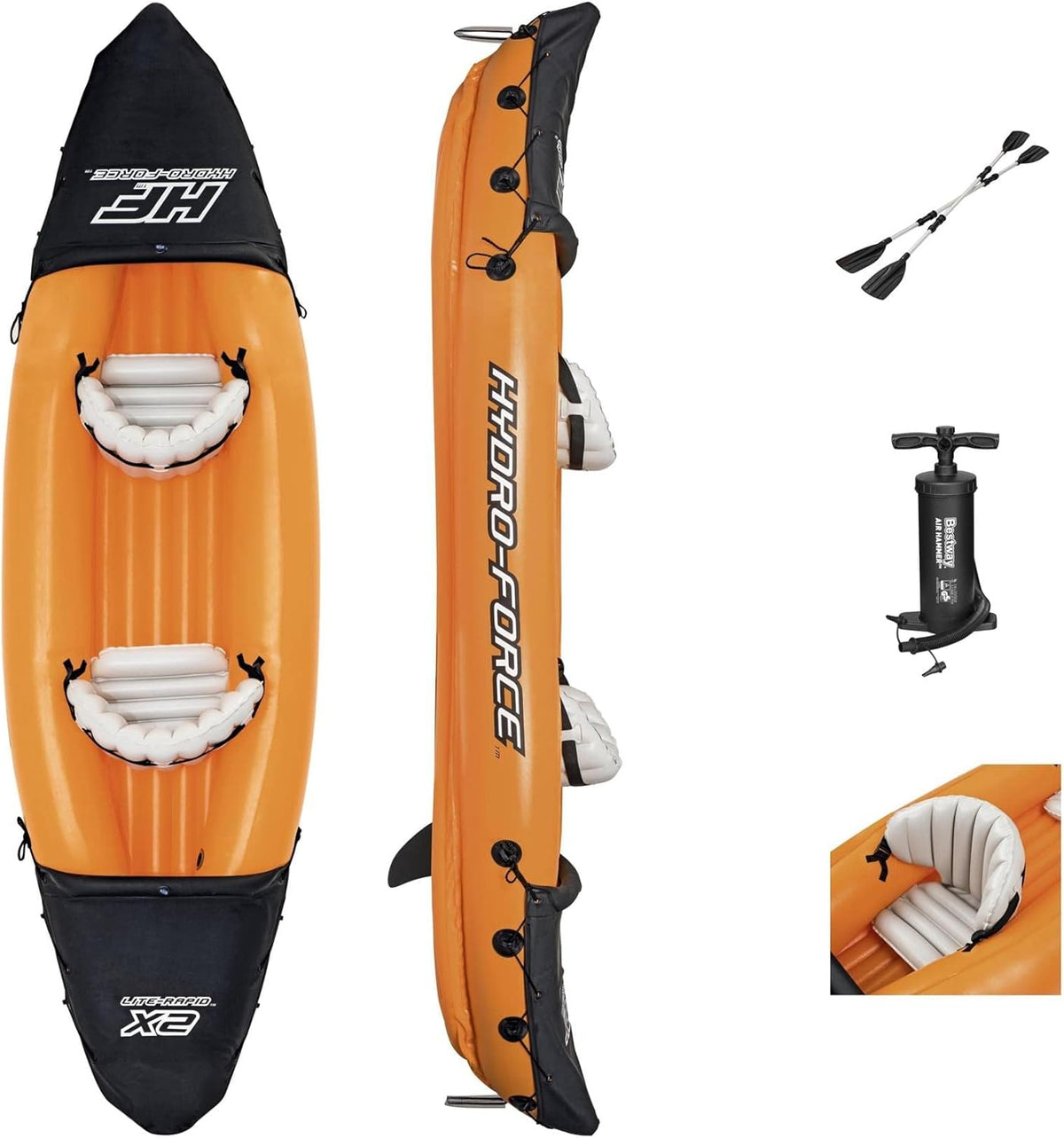 Inflatable Kayak 2 Person with Pump Paddles O8587