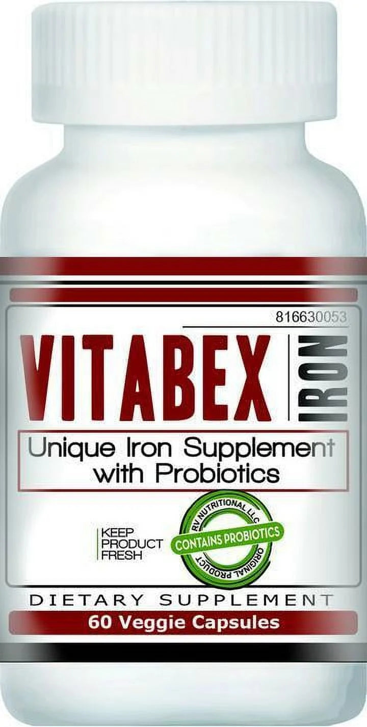 60 Veggie Capsules Iron Supplement N3758