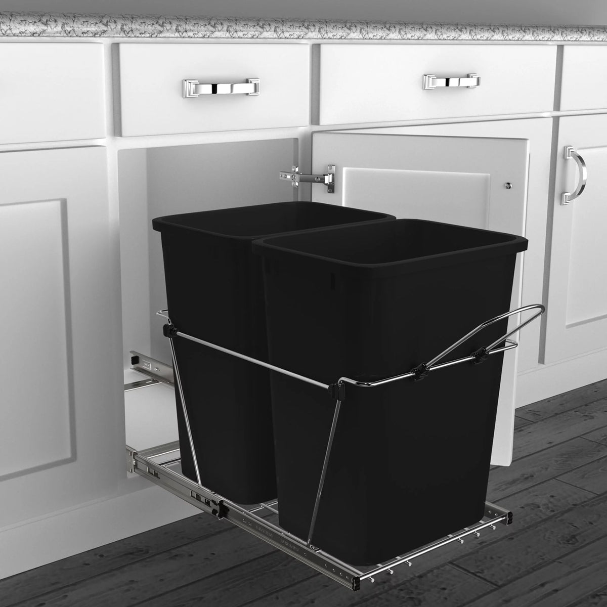 Black Pull Out Waste Containers R41587