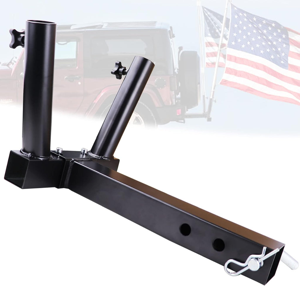 Trailer Hitch Mount Flag Pole Holder with Bolts W7505