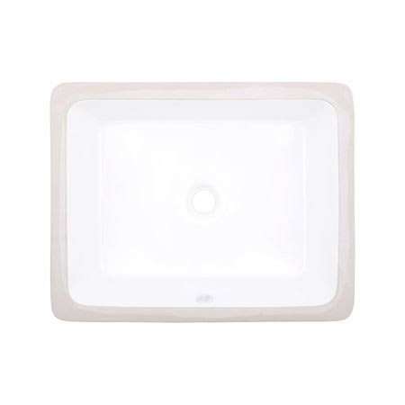 White Rectangle Undermount Sink Set A398