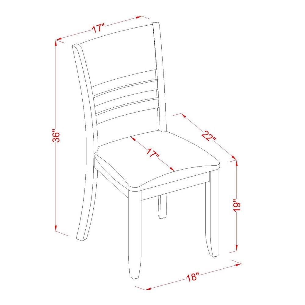Cappuccino Dining Chair Set of 2 D57701