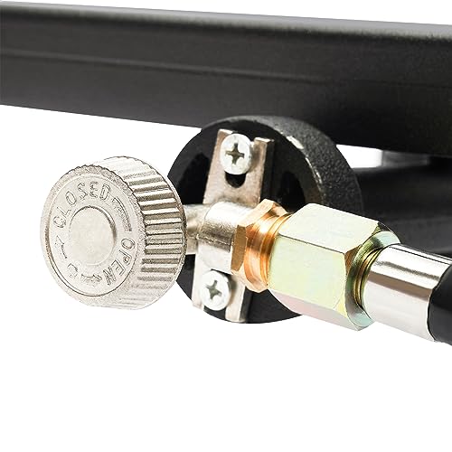 Portable Double Propane Gas Burner Cast Iron Stove with 1.5m Propane Regulator Hose L621039