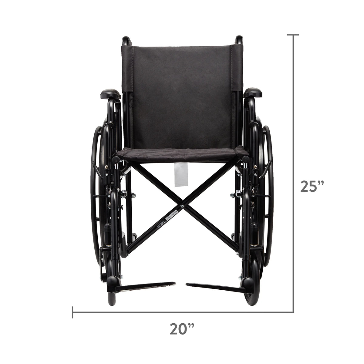 Lightweight Foldable Steel Wheelchair with 18" Seat and Swing-Away Footrests N683