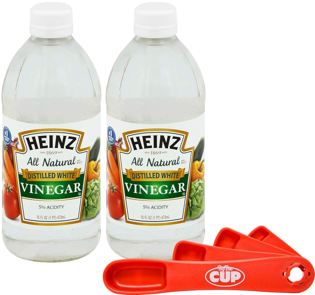 All Natural Distilled White Vinegar 5% Acidity 16 Ounce Glass Bottle Pack of 2 N888