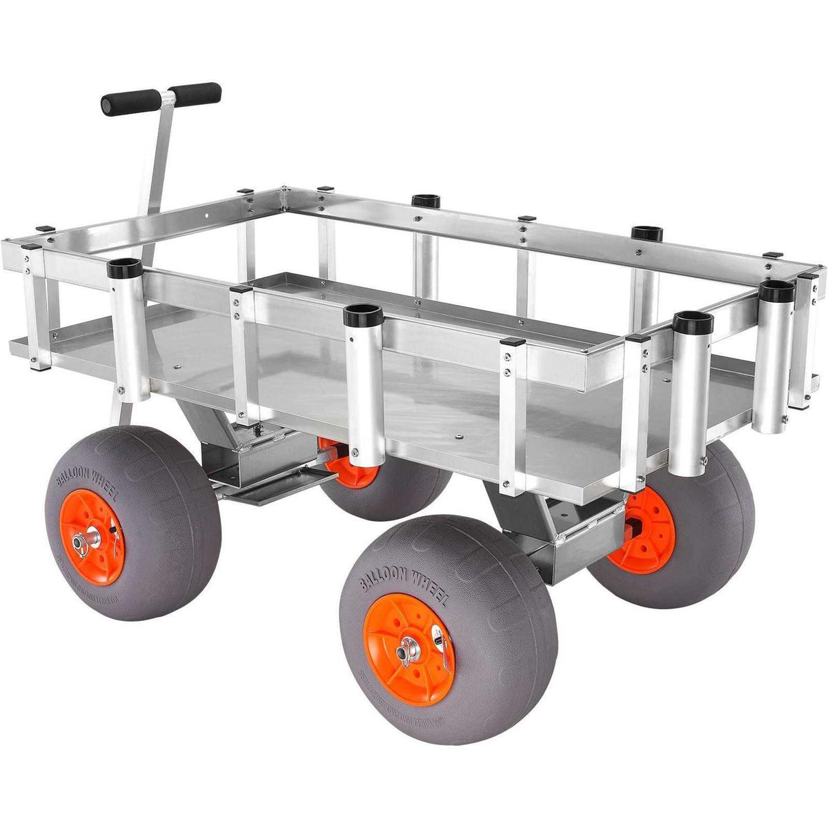 500 lbs Capacity Aluminum Beach Fishing Cart with 13 Inch PU Balloon Tires F509