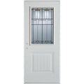 36 in. x 80 in. White Steel Prehung Front Door P903675