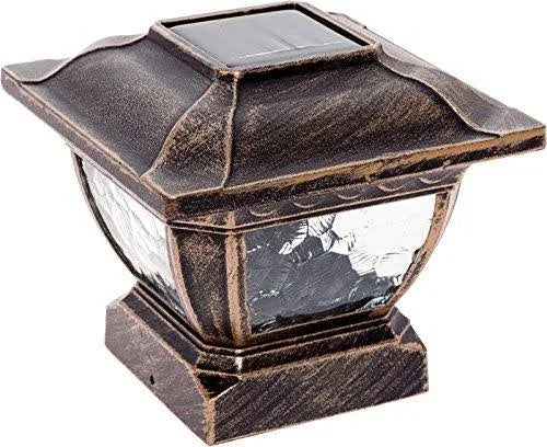 Solar Cast Aluminum LED Post Cap Light 8 Pack X929