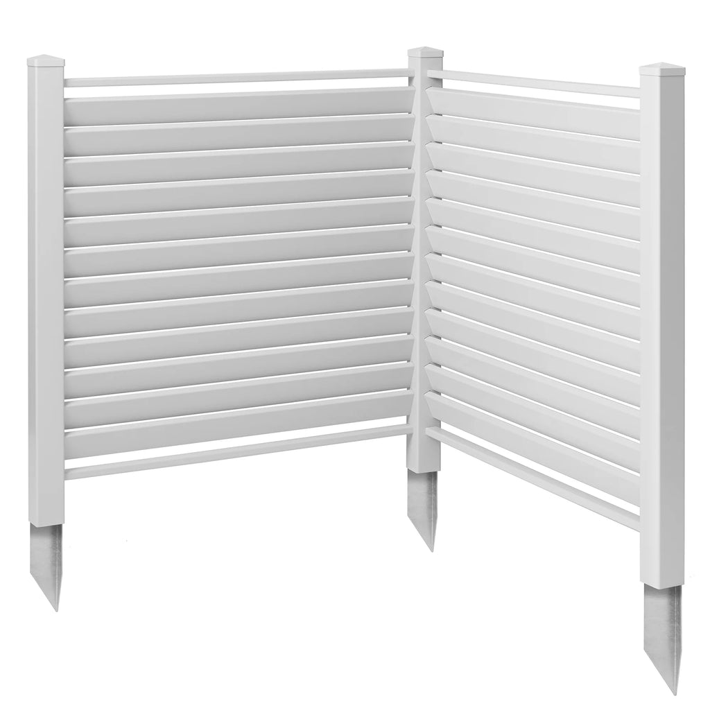 White 48" x 48" Louvered Privacy Screen W460087