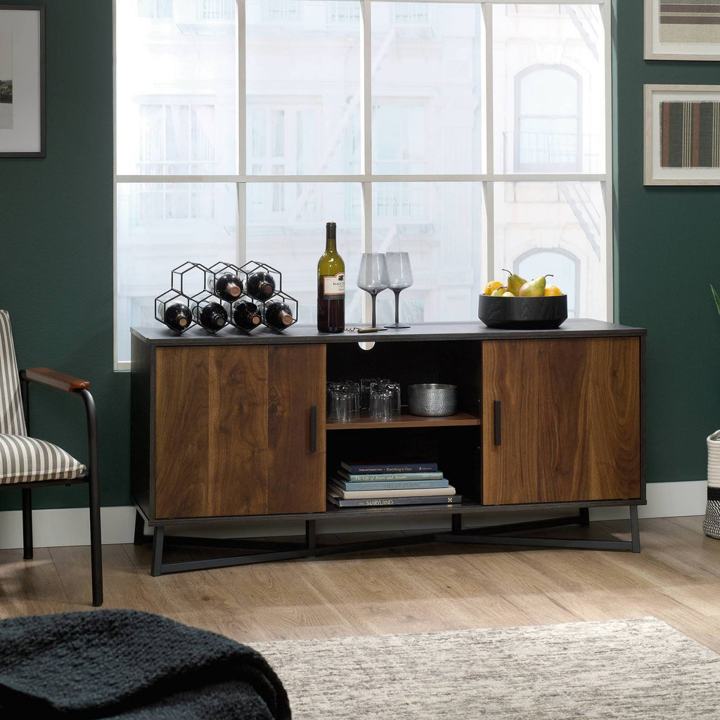 Credenza for 60x22 TVs, Brew Oak/Grand Walnut K68636