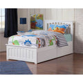 White Twin Bed Footboard with Drawer R24419