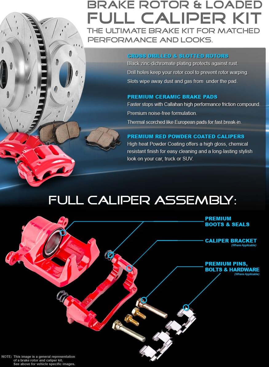 Premium OE 5 Lug Rotors + Brake Pads + Clips V17842