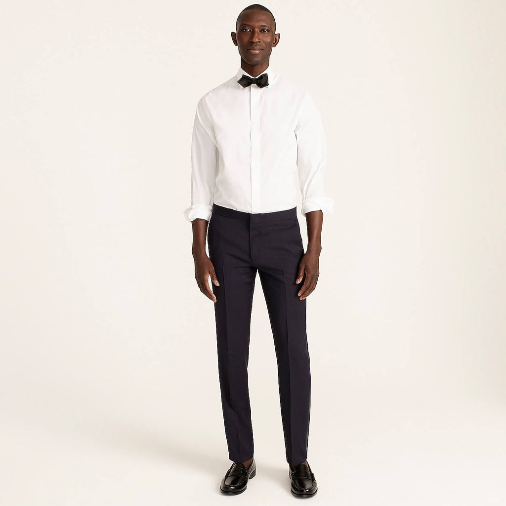 Slim-Fit Tuxedo Pant in Italian Wool E12421
