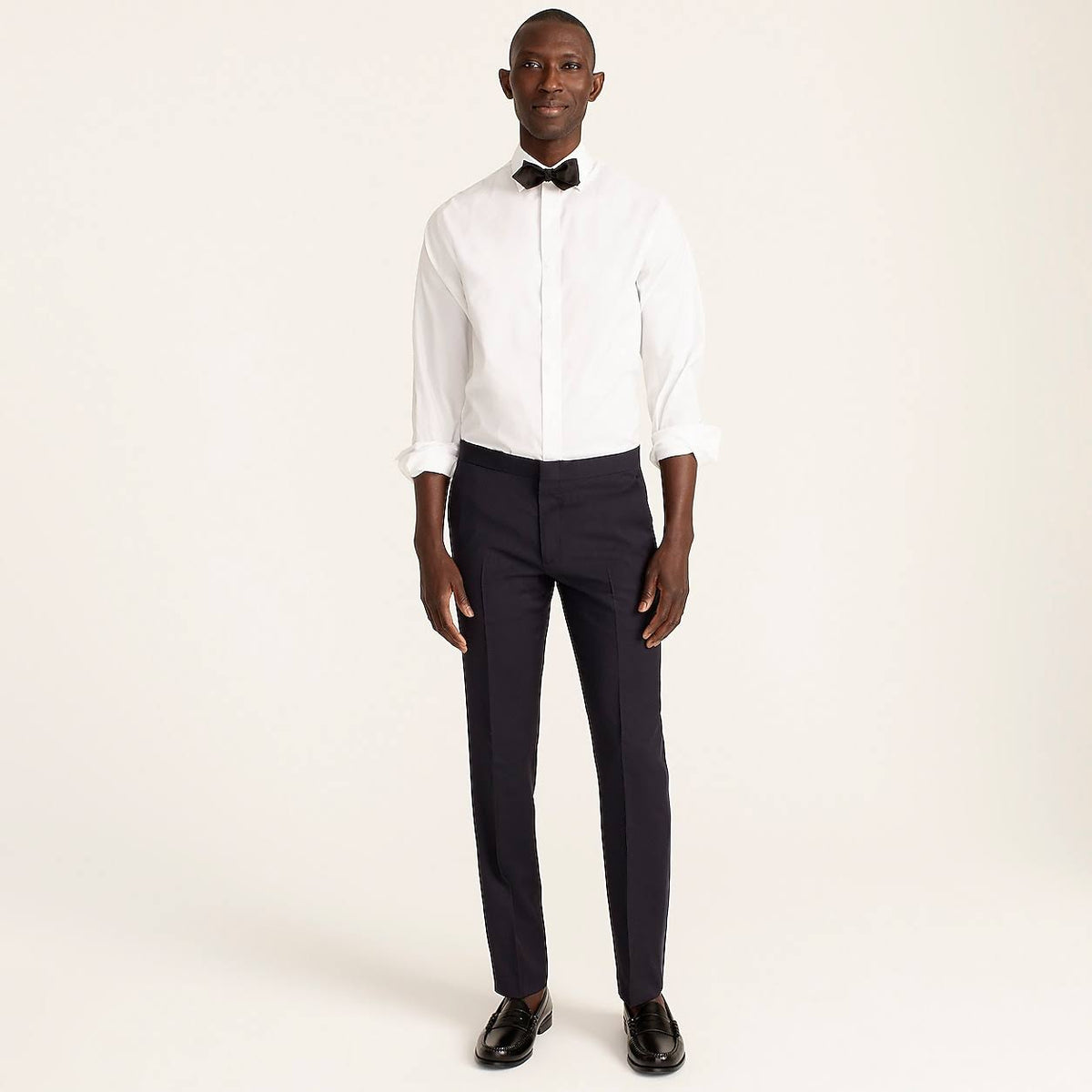 Slim-Fit Tuxedo Pant in Italian Wool E12421