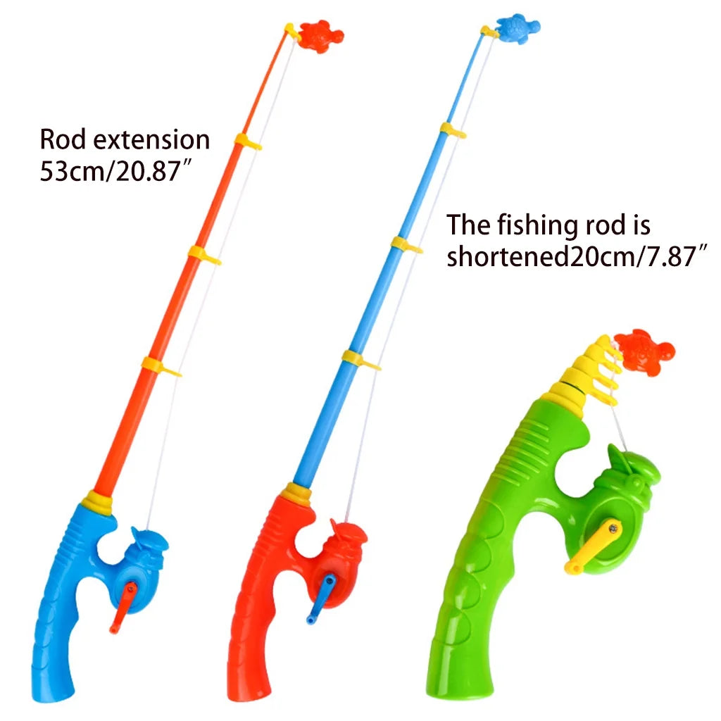 6 Pieces Kids Fishing Rod Toy Magnetic Fishing Game V18819