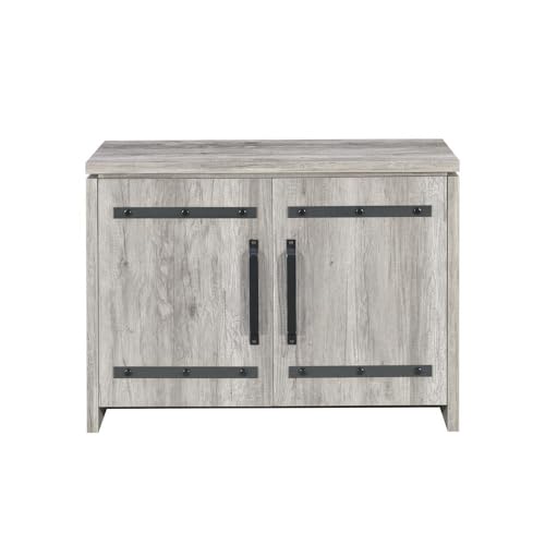 Grey Driftwood 2-door Accent Cabinet V8796
