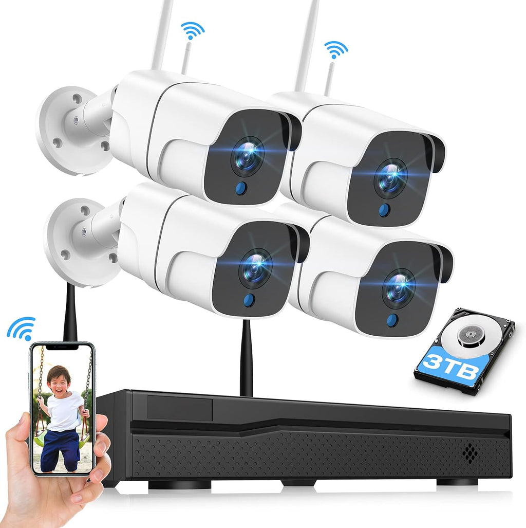 3MP Wireless Security Camera System with 1TB HDD G43597