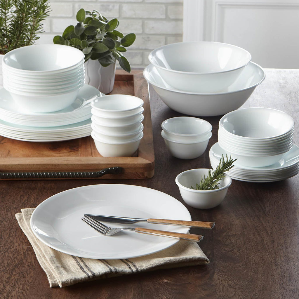 30 Pcs White Glass Dinner Set N779