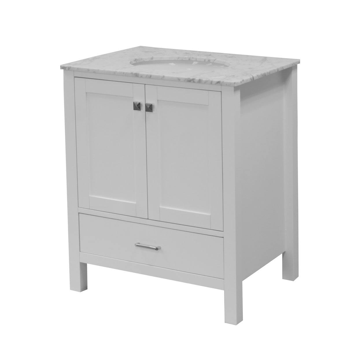 Royal Blue 30-Inch Bathroom Vanity with Marble Top R981