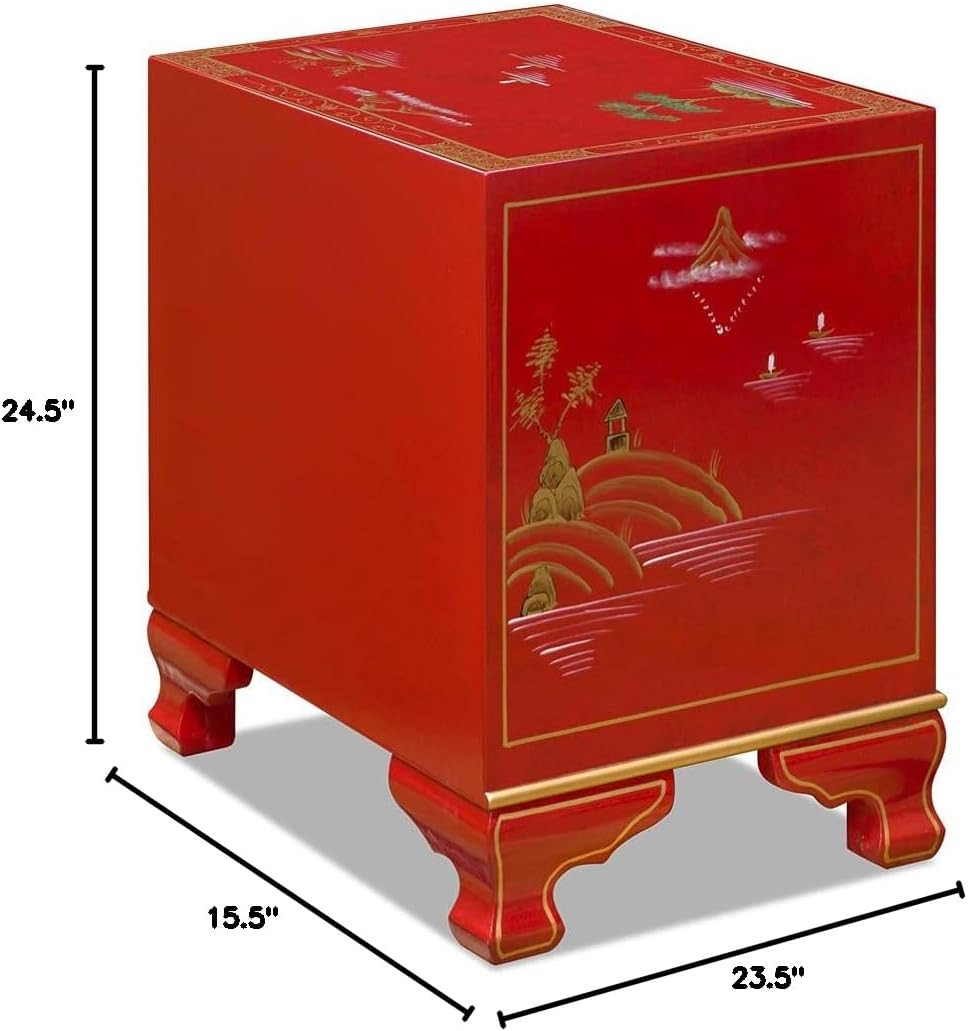 Red Accent Cabinet Z61307
