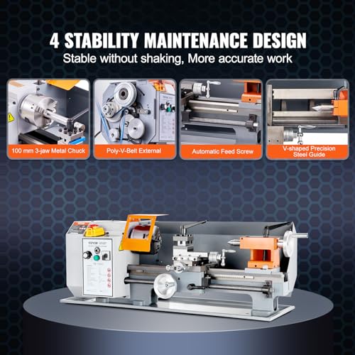 7'' x 13.78'' Metal Lathe with Tool Box J809252