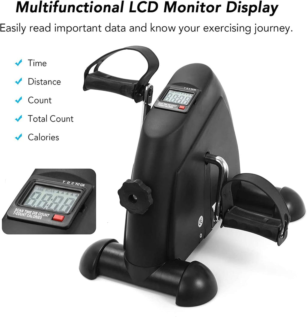 Portable Under Desk Exercise Bike with Adjustable Resistance J91243