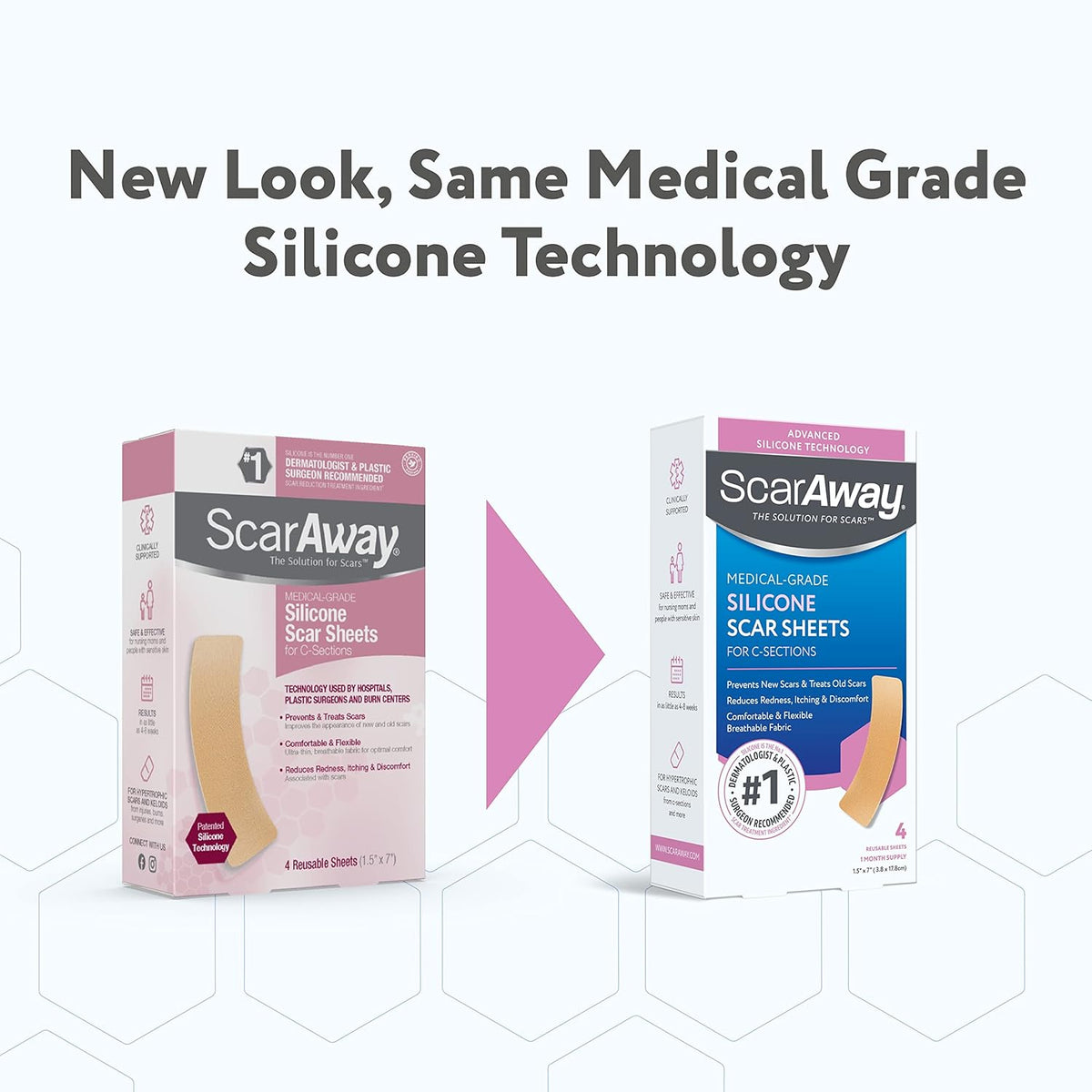 Reusable Silicone Scar Sheets (1.5” x 7”), 4 Sheets J60931