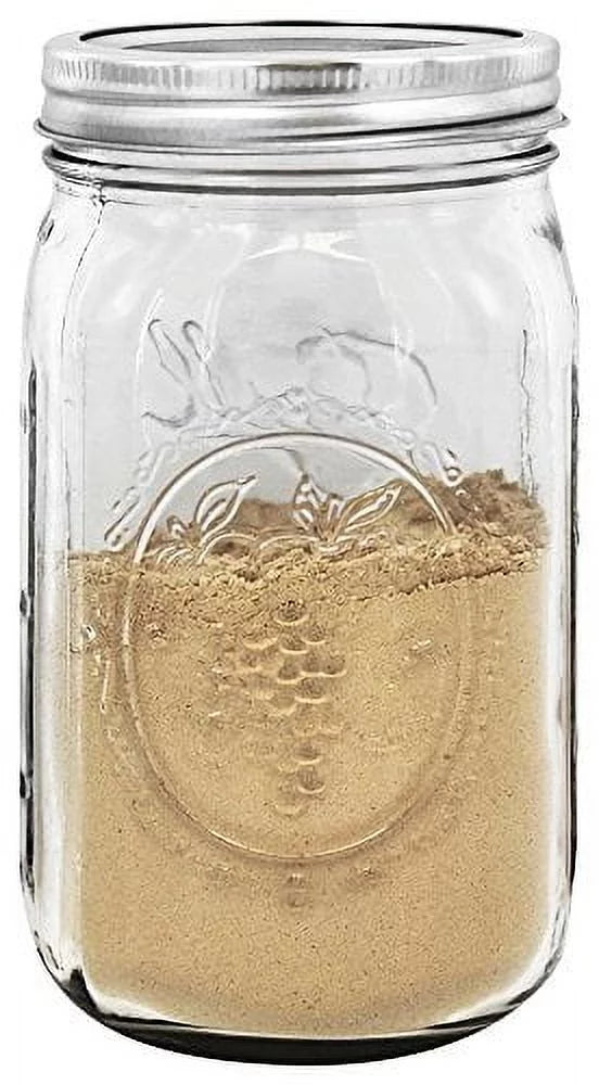 Wide Mouth Quart 32-Ounces Mason Jar with Lid and Band Z82982