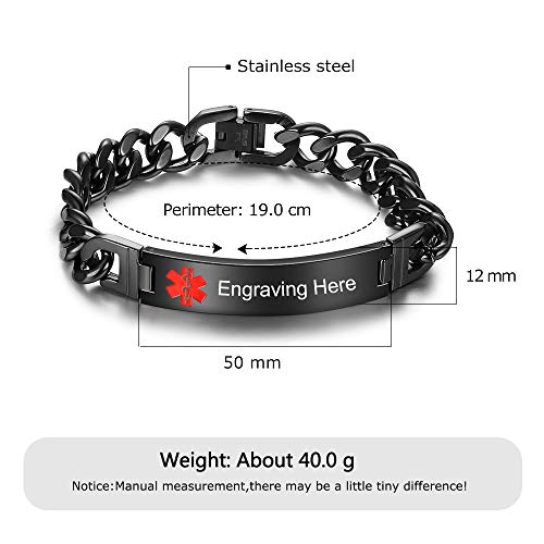 Stainless Steel Medical Alert Bracelets Q811