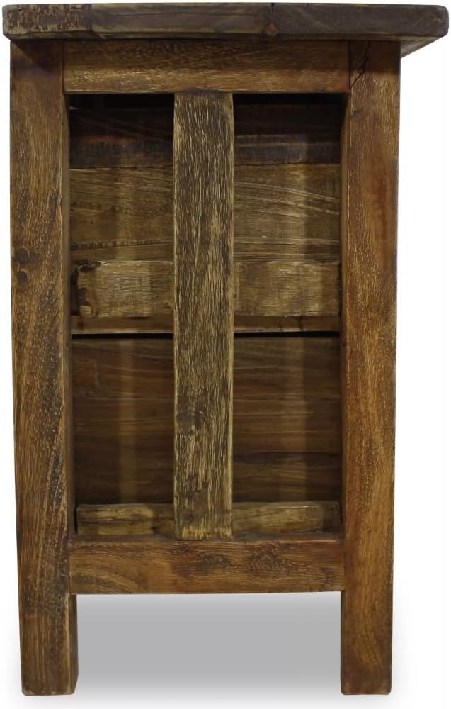 Solid Reclaimed Wood 2 Drawer Nightstand P60606
