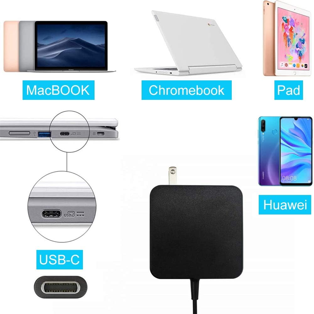 45W USB C Laptop Charger Power Adapter Y4098