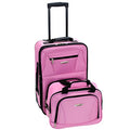 Pink Expandable 2-Piece Softside Upright Luggage Set C42257