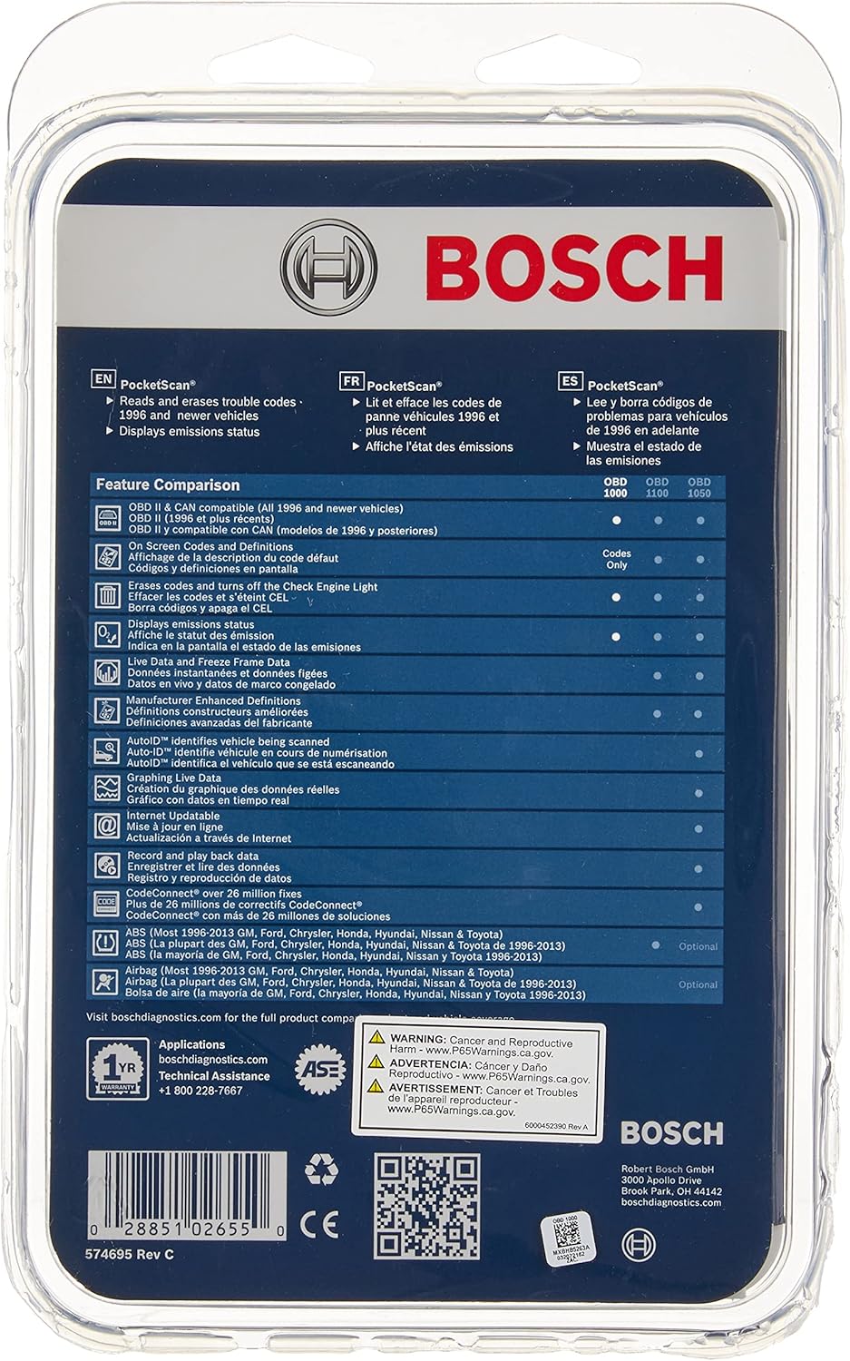 OBD 1000 Diagnostic Vehicle Scanner C127