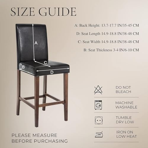 Waterproof PU Bar Stool Covers Set of 2 N73376