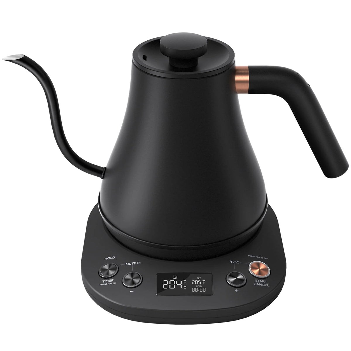 Electric Gooseneck Kettle 0.8L 1200W Matt Black O248