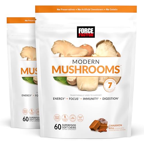 Mushroom Supplement with Lions Mane, Turkey Tail, & Cordyceps, 90 Vegetable Capsules V8228