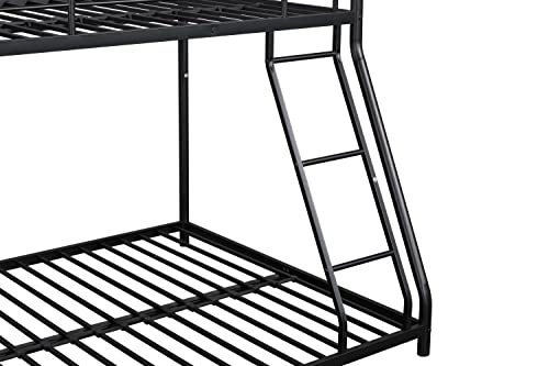 Metal Twin Over Full Bunk Bed with Trundle and Two-Side Ladders M688040
