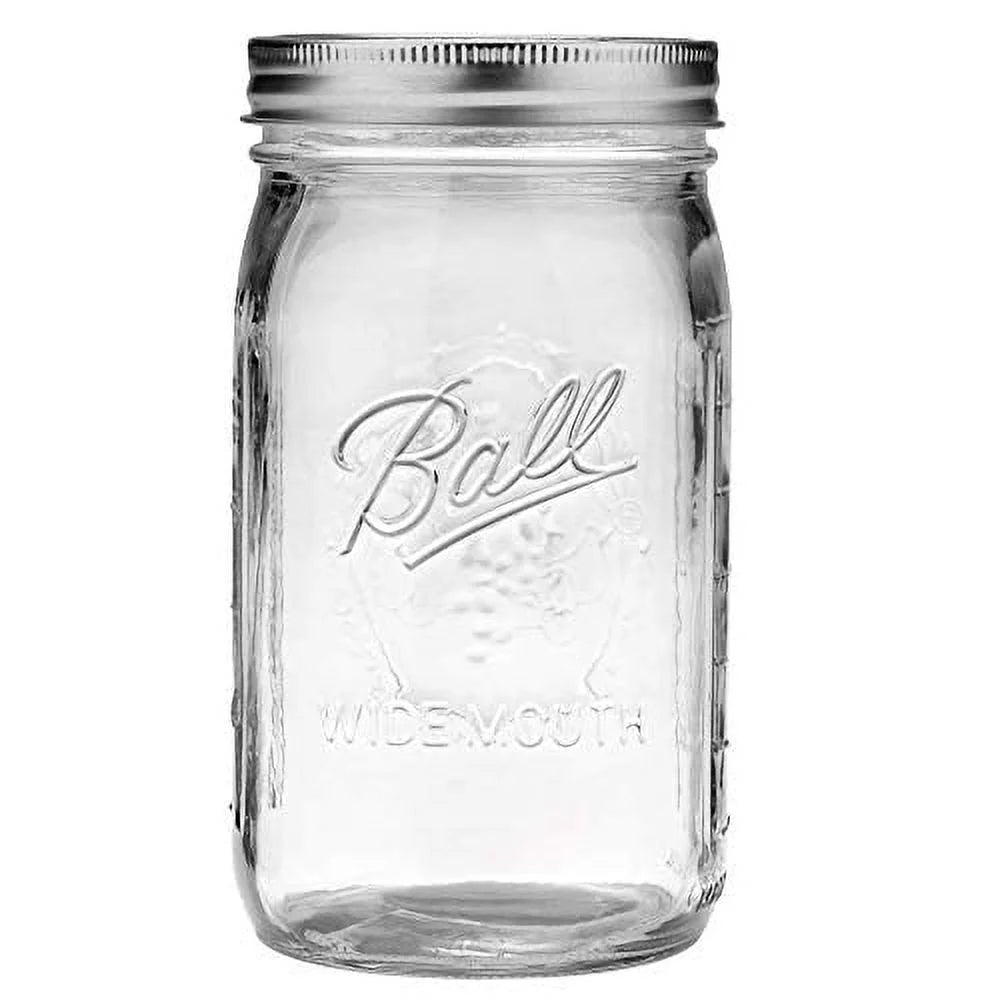 Wide Mouth Quart 32-Ounces Mason Jar with Lid and Band Z82982