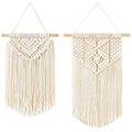 2 Pcs Macrame Wall Hanging, Small Size 13" L x 10" W and 16" L x 10" W W56252
