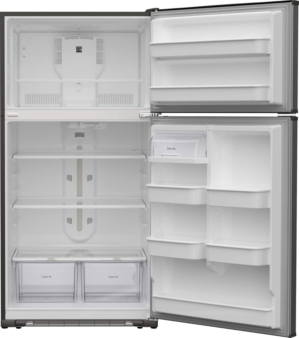 33" Top-Freezer Refrigerator with 21 Cubic Ft. Total Capacity, Stainless Steel T359