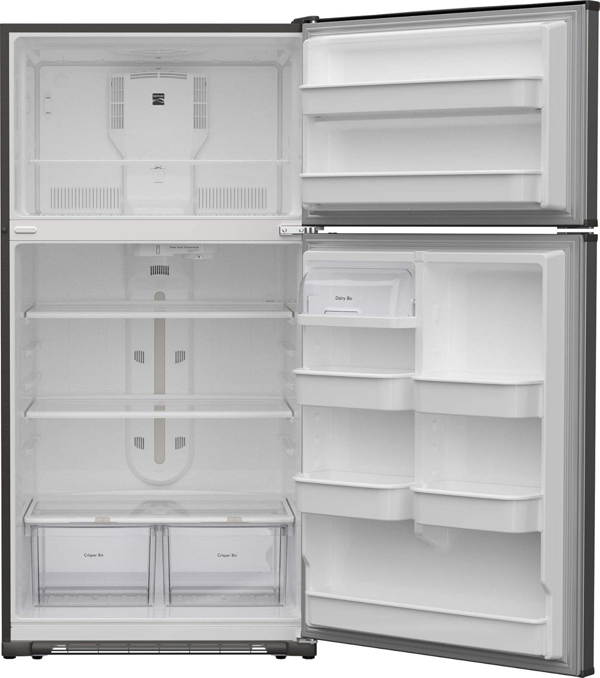 33" Top-Freezer Refrigerator with 21 Cubic Ft. Total Capacity, Stainless Steel T359