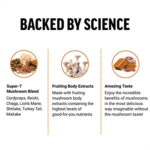 Mushroom Supplement with Lions Mane, Turkey Tail, & Cordyceps, 90 Vegetable Capsules V8228