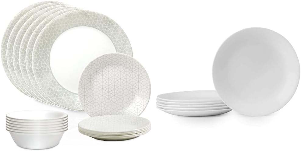 18 Piece Glass Dinnerware Set, Service for 6 P97420