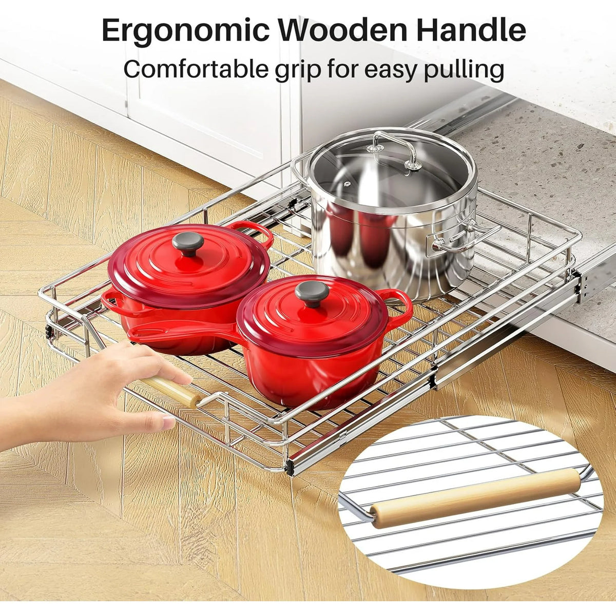 Heavy Duty Slide out Drawers for Kitchen Cabinet Organizer (15W X 21D) K316854