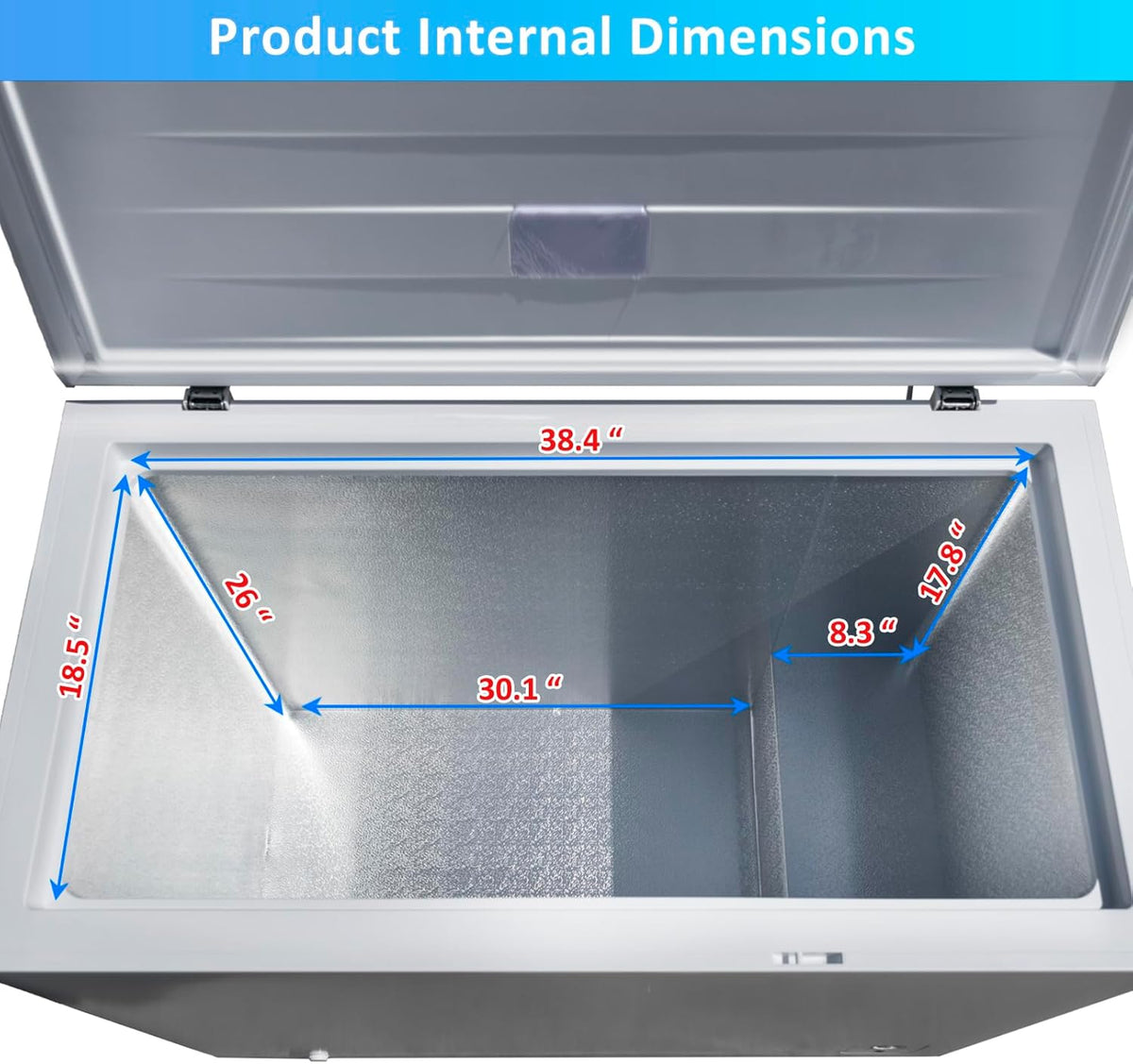 White 10 Cu. Ft. Chest Freezer with Lock and Adjustable Thermostat H521351