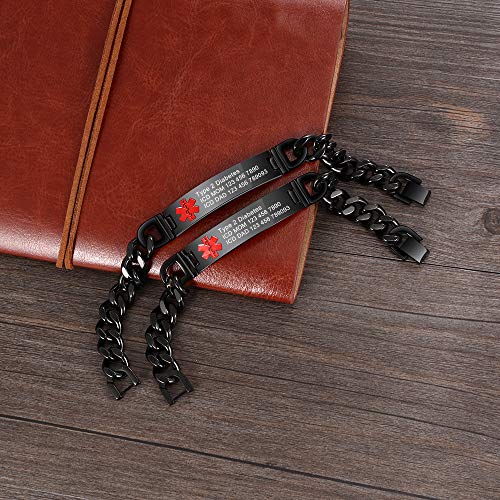 Stainless Steel Medical Alert Bracelets Q811