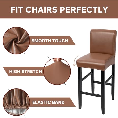 Waterproof PU Bar Stool Covers Set of 2 N73376